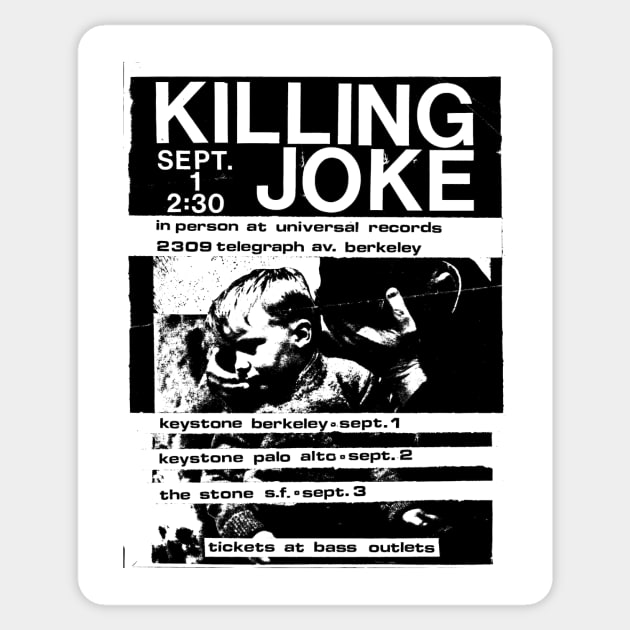 Killing Joke Industrial Flyer Sticker by Punk Flyer Archive